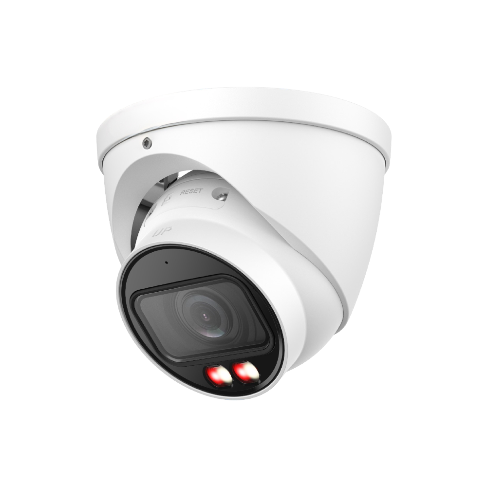 D-Tech DH-IPC-HDW3649T-ZS-IL WizSense AI H265 6MP PoE IP Smart-Dual-Light (50m IR + 50m White-Light) 120dB True-WDR SSA Weatherproof Eyeball Turret Camera with 2.7~13.5mm Motorized Zoom Lens - Built-in Audio Mic