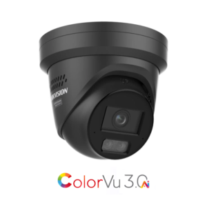 Hikvision DS-2CD2387G3-LIS2UY/SL-BLK-2.8MM ColorVu 3.0 AcuSense 3.0 Active-Deterrence Deep-Learning AI (Artificial Intelligence) 4K 8MP PoE IP Smart Hybrid Light (30m IR + 30m White-Light) 130dB True-WDR Weatherproof Eyeball Turret Camera with 2.8mm Fixed Lens - Built-in Audio Mic + Speaker + Strobe + Siren - 108.8° Horizontal Field of View