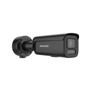 Hikvision DS-2CD3687G3-LIZSUY/SL-BLK Ultra-series Active-Deterrence Deep-Learning AI (Artificial Intelligence) 4K 8MP PoE IP Smart Hybrid Light (60m IR + 60m White-Light) 130dB AWDR Weatherproof Bullet Camera with 2.7~13.5mm Motorized Zoom Lens - Built-in Audio Mic + Speaker + Strobe + Siren - NEMA4X Anti-corrosion Coating