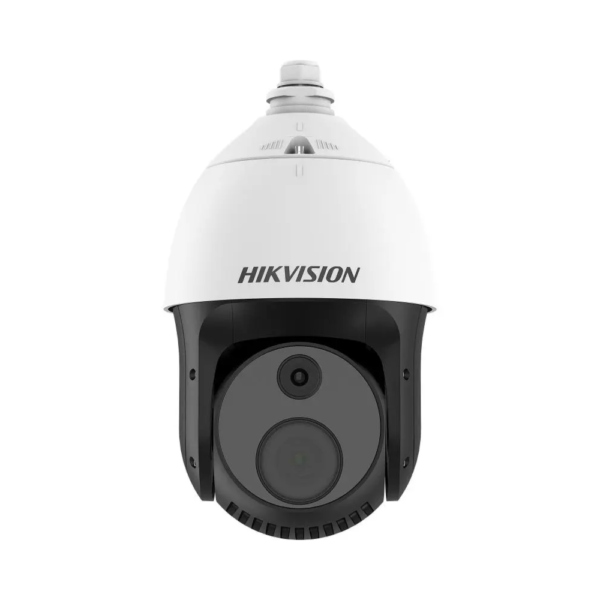 Hikvision DS-2TD4228T-10/S2 H265 Thermographic Thermal & Optical Bi-spectrum Auto-Tracking Network PTZ Camera - AI Features - Accurate Smoke & Fire Detection - Deep Learning - 256 x 192 Thermal Resolution + 4MP Optical Resolution - 10mm Thermal Lens + 32x Optical Zoom Lens - 100m IR Range - Audio & Alarm Input / Output