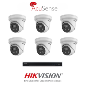 Hikvision HIK8MPACIPCCTVKIT3 8MP AcuSense IP CCTV Kit with 1 * DS-7616NI-M2/16P-6TB NVR  + 6 * DS-2CD2386G2-IU-2.8MM 4K 8MP AcuSense IP Turret Cameras