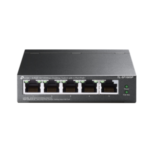 TP-Link TL-SF1005P Unmanaged Small-Size Network PoE Switch With 4 * 10/100Mbps PoE Ports + 1 * 10/100Mbps Uplink Port - Up To 67W PoE Power Output