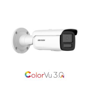 Hikvision DS-2CD2T67G3-LIS2UY/SL-2.8MM ColorVu 3.0 AcuSense 3.0 Active-Deterrence Deep-Learning AI (Artificial Intelligence) 6MP PoE IP Smart Hybrid Light (60m IR + 60m White-Light) 130dB True-WDR Weatherproof Bullet Camera with 2.8mm Fixed Lens - Built-in Audio Mic + Speaker + Strobe + Siren - 108.8° Horizontal Field of View