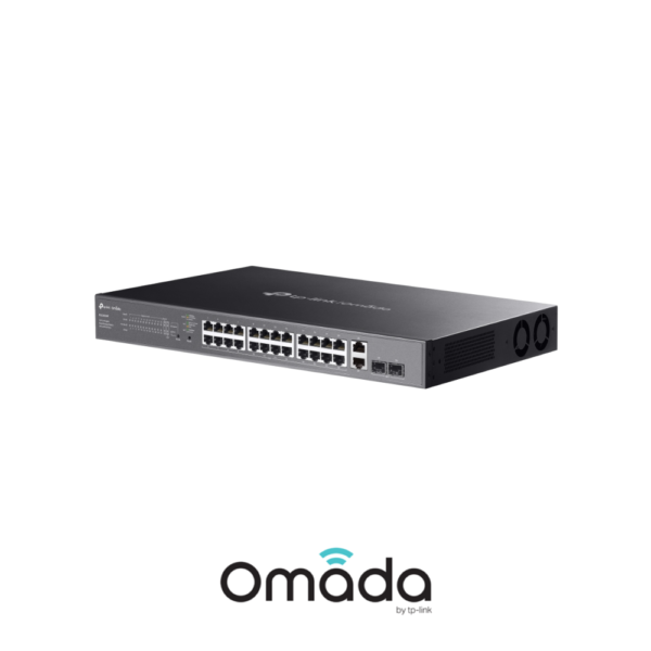 TP-Link Omada ES228GMP 28-Port Gigabit Ethernet Easy Managed Network Switch with 24 * PoE+ Ports + 2 * GbE LAN + 2 * SFP Slots - 384w PoE Power Output - Centralized Cloud Management Via Web OR Omada App