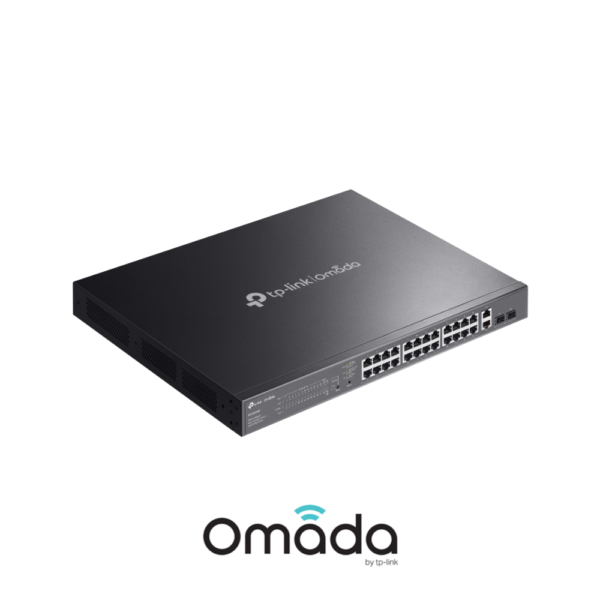 TP-Link Omada ES228GMP 28-Port Gigabit Ethernet Easy Managed Network Switch with 24 * PoE+ Ports + 2 * GbE LAN + 2 * SFP Slots - 384w PoE Power Output - Centralized Cloud Management Via Web OR Omada App