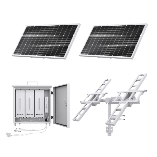 TP-Link VIGI SP18090 Solar Power System - Includes 2* 90W Solar Panels (Total 180w) and 93.6Ah/10.95V Lithium Battery - MPPT Controller Included - Weatherproof - Remote Management*