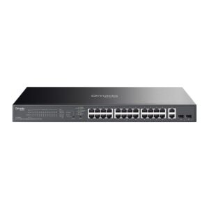 TP-Link Omada ES228GP 28-Port Gigabit Easy Managed Network PoE Switch with 24 * PoE+ Ports + 2 * GbE LAN + 2 * SFP Slots - 250 PoE Power Output - Centralized Cloud Management Via Web OR Omada App