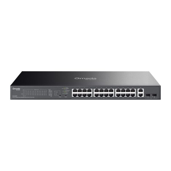 TP-Link Omada ES228GP 28-Port Gigabit Easy Managed Network PoE Switch with 24 * PoE+ Ports + 2 * GbE LAN + 2 * SFP Slots - 250 PoE Power Output - Centralized Cloud Management Via Web OR Omada App