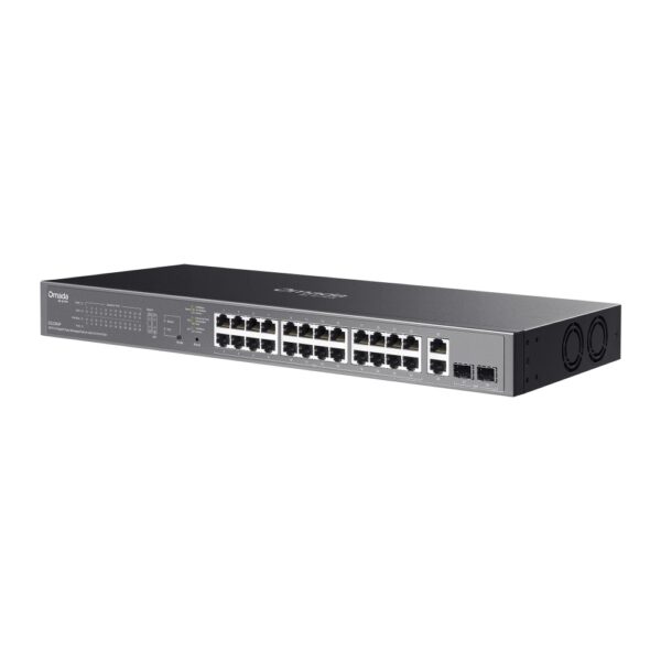 TP-Link Omada ES228GP 28-Port Gigabit Easy Managed Network PoE Switch with 24 * PoE+ Ports + 2 * GbE LAN + 2 * SFP Slots - 250 PoE Power Output - Centralized Cloud Management Via Web OR Omada App