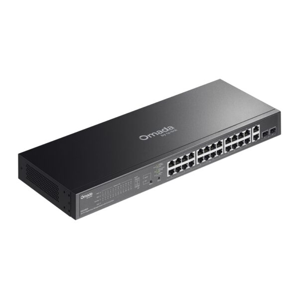 TP-Link Omada ES228GP 28-Port Gigabit Easy Managed Network PoE Switch with 24 * PoE+ Ports + 2 * GbE LAN + 2 * SFP Slots - 250 PoE Power Output - Centralized Cloud Management Via Web OR Omada App