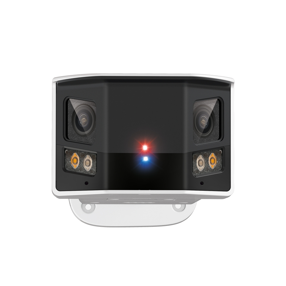 TP-Link VIGI InSight S385DPS H265 4K 8MP ColorPro Ultra-Low-Light Active-Deterrence AI PoE IP Smart-Dual-Light (IR & Warm White Light up to 50m) 120dB True-WDR Weatherproof Bullet Camera with 180° Panoramic View - Red & Blue Warning Lights - 2-Way Audio