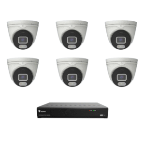 Raysharp RS5MPIPCCTVKIT4 5MP IP CCTV Kit # 4 with 1 * RS-N2208HR-PR-E 8-CH NVR (without HDD) + 6 * RS-CH356M4MJG-HALTF-LFW28PW 5MP All-in-One IP Turret Cameras
