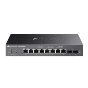 TP-Link Omada SG2210XMP-M2 Wall-mountable Multi-Gigabit (2.5Gbps) Network PoE Smart Switch with 8 * 2.5GbE PoE Ports + 2 * 10Gb SFP Slots - 160w PoE Power Budget