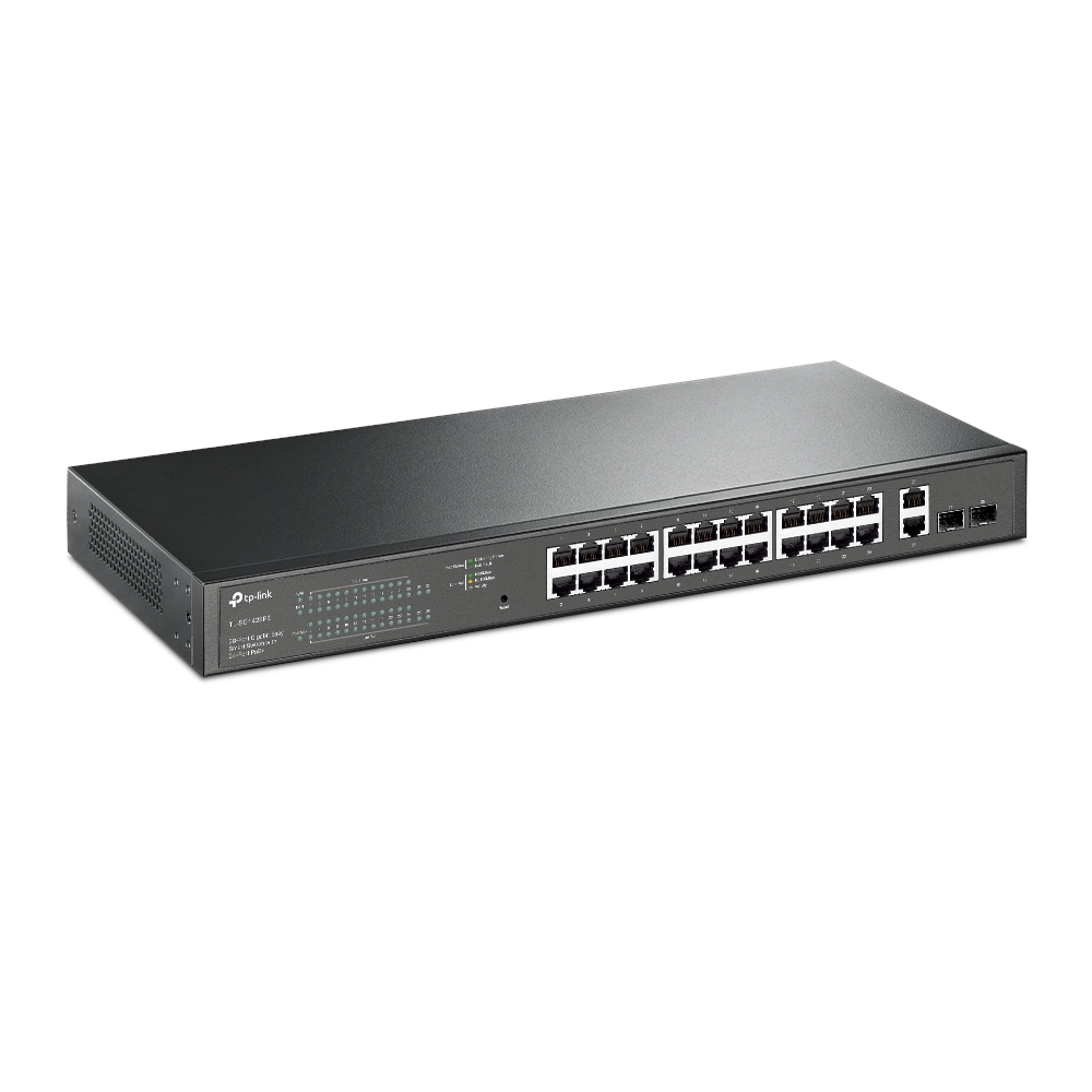 TP-Link TL-SG1428PE 28-Port Gigabit Ethernet Easy Smart Network PoE Switch with 24 * GbE PoE+ Ports + 2 * GbE LAN Ports + 2 * Combo SFP Slots - 250w PoE Power Output - Web-Management