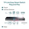 TP-Link TL-SG1428PE 28-Port Gigabit Ethernet Easy Smart Network PoE Switch with 24 * GbE PoE+ Ports + 2 * GbE LAN Ports + 2 * Combo SFP Slots - 250w PoE Power Output - Web-Management