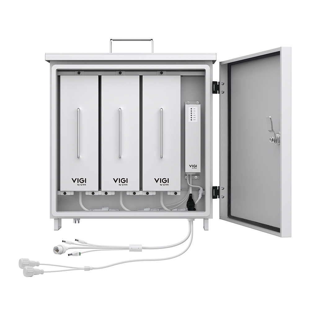 TP-Link VIGI PS90 Solar 93.6Ah / 1024.92Wh Replaceable Automotive-Grade Lithium Battery in Weatherproof Cabinet - MPPT Controller Included - Weatherproof - Remote Management*
