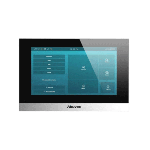 Akuvox C313W-2 2-Wire IP WiFi 7″ (7-Inch) Video Intercom Touchscreen Monitor - Black Frame - Powered By NS2 OR External Source