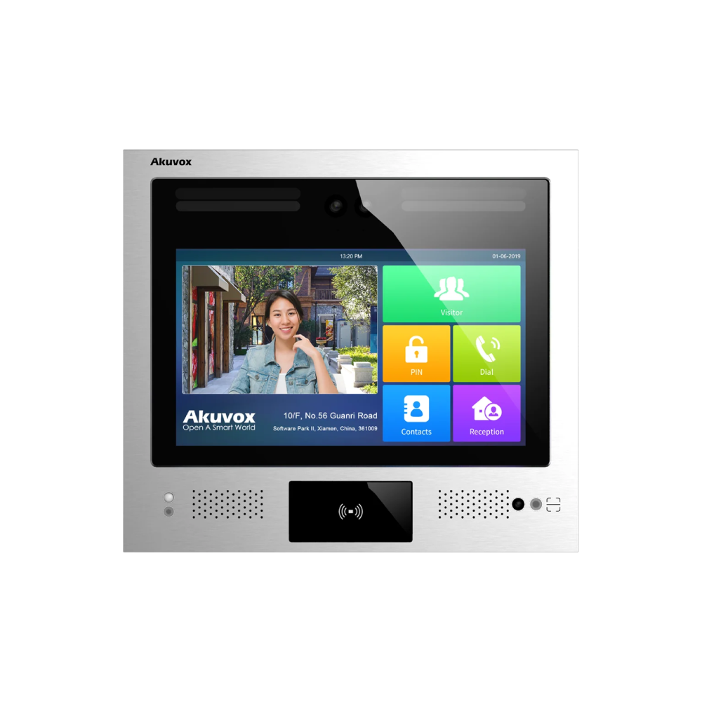 Akuvox X916S 2MP PoE IP IR H264 Outdoor Video Intercom Unit with 13" Touchscreen Panel – 4G / LTE Support - Android - Face Recognition - Complies with SIP & ONVIF – IP65 & IK08 Rated – Built-in Mifare & EM Card-Reader – Built-in QR-Code Reader - Four Relay Outputs – Supports RS485 & Wiegand