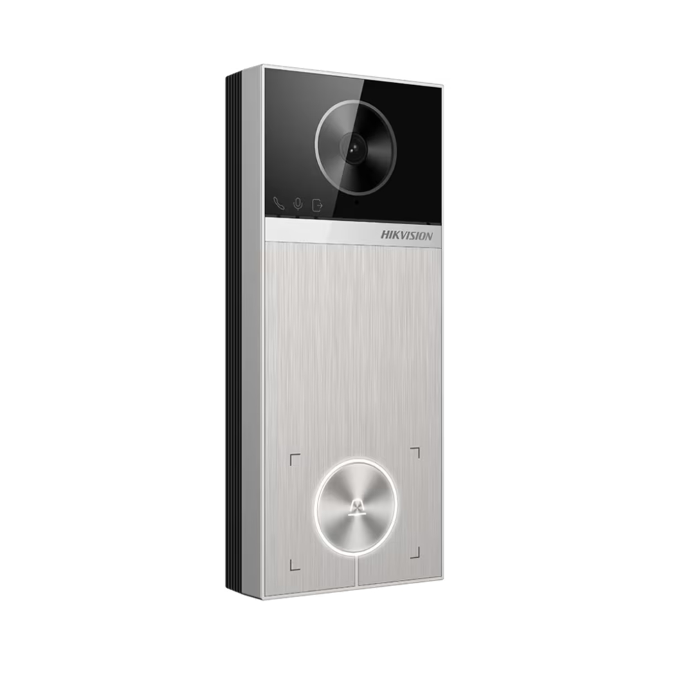 Hikvision DS-KV6114-MWBE1 Wireless (WiFi 6) PoE IP Video Intercom Outdoor Calling Station / Doorbell - 4MP 150° Wide Angle Camera - Built-in Mifare Card Reader - Can Work Standalone - PoE Powered OR 12VDC Powered