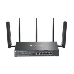 TP-Link Omada ER706WP-4G 4G+ Ac3000 Gigabit Wireless VPN Gateway / Router with 4 * PoE Ports - Supports 4G/LTE - 3Gbps Dual-Band WiFi - Centralized Management - All Gigabit Ports - Supports VLAN - Omada App