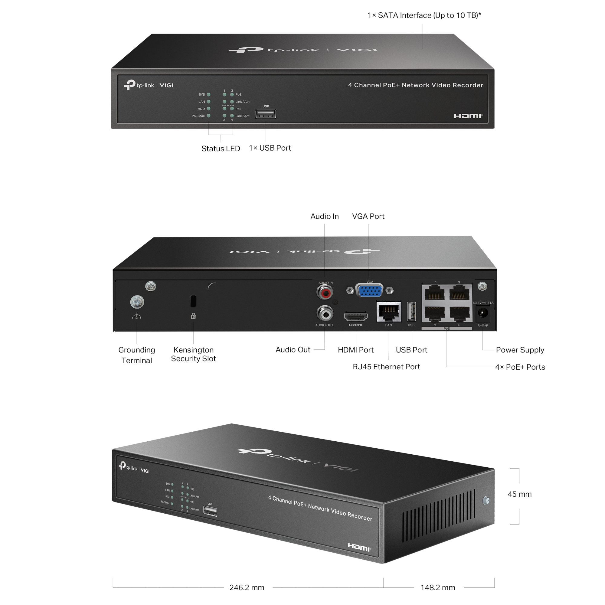 VIGI NVR1004H-4P_Build Features