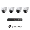 TP-Link VIGI InSight VIGIPROAIO8MPIPCCTVKIT3 - Includes 1 * VIGI NVR1008H-8MP (Without HDD) + 4 * VIGI InSight S485 4K 8MP Active-Deterrence AI Smart-Dual-Light Turret Cameras with 2-Way Audio