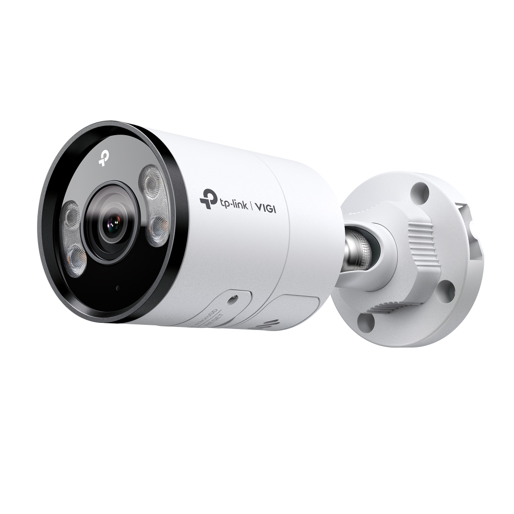 TP-Link VIGI InSight S385 2.8MM Active-Deterrence AI H265 4K 8MP PoE IP Smart-Dual-Light (30m IR + 30m White-Light) Full-Colour 120dB True-WDR Weatherproof Bullet Camera with 2.8mm Fixed Lens - 2-Way Audio - 111.4° Horizontal Wide Angle View