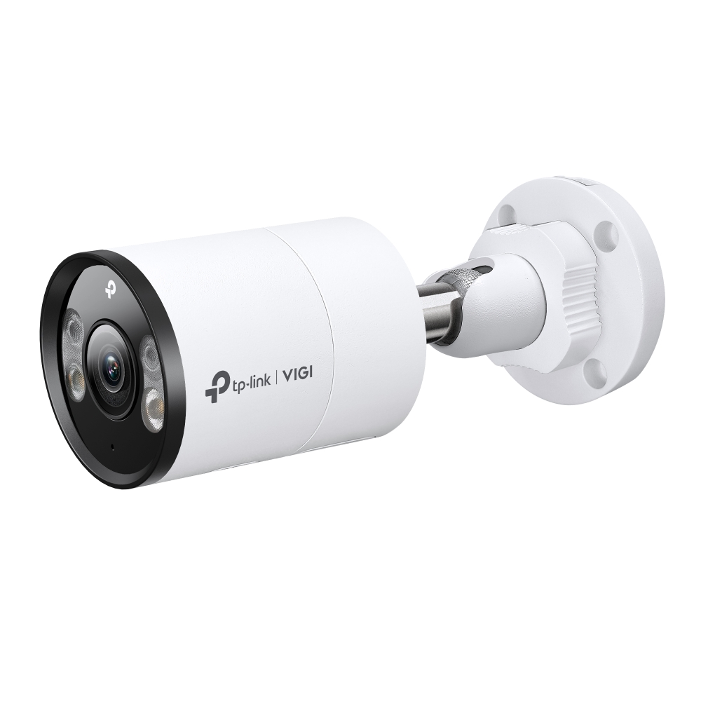 TP-Link VIGI InSight S385 2.8MM Active-Deterrence AI H265 4K 8MP PoE IP Smart-Dual-Light (30m IR + 30m White-Light) Full-Colour 120dB True-WDR Weatherproof Bullet Camera with 2.8mm Fixed Lens - 2-Way Audio - 111.4° Horizontal Wide Angle View