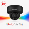 Hikvision DS-2CD2167G3-LIS2UY-BLK ColorVu 3.0 AcuSense 3.0 Deep-Learning AI (Artificial Intelligence) 6MP PoE IP Smart Hybrid Light (30m IR + 30m White-Light) 130dB True-WDR Weatherproof Vandalproof BLACK Dome Camera with 2.8mm Fixed Lens - Built-in Audio Mic - 108.8° Horizontal Field of View
