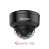 Hikvision DS-2CD2187G3-LIS2UY-BLK ColorVu 3.0 AcuSense 3.0 Deep-Learning AI (Artificial Intelligence) 4K 8MP PoE IP Smart Hybrid Light (30m IR + 30m White-Light) 130dB True-WDR Weatherproof Vandalproof BLACK Dome Camera with 2.8mm Fixed Lens - Built-in Audio Mic - 108.8° Horizontal Field of View