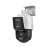 HiLook PTZ-ND4404/SL#AUS TandemVu Dual-Channel (1* 4MP Overview + 1* 4MP 4x Optical Zoom PTZ) PoE IP Dual-Light (40m IR + 30m White-Light) 120dB True-WDR Weatherproof Camera - Built-in Mic + Speaker - Built-in Strobe + Siren