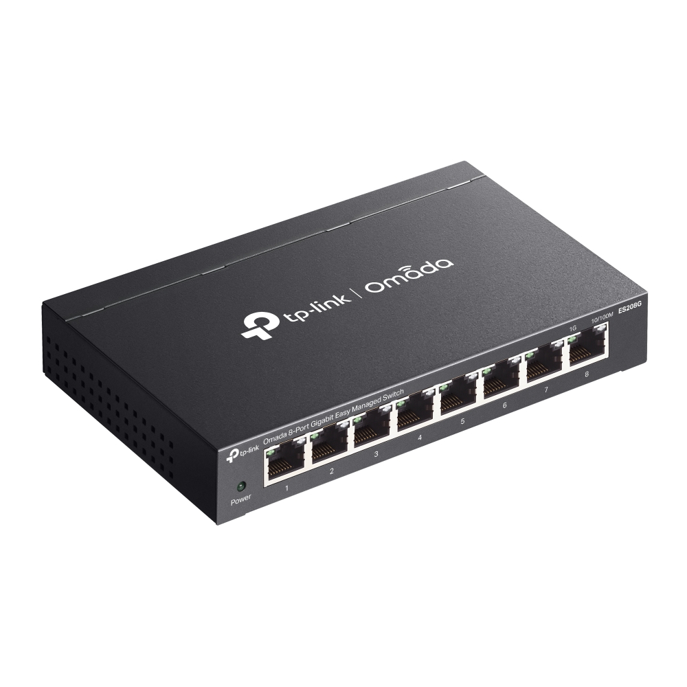TP-Link Omada ES208G 8-Port Gigabit Ethernet Easy Managed Network Switch with 8 * GbE Ports - Centralized Cloud Management Via Web OR Omada App