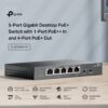 TP-Link TL-SG1005P-PD Gigabit PoE-Powered Unmanaged Network PoE Switch With 1 * PoE++ Input Port + 4 * 10/100/1000Mbps PoE Output Ports - Up To 66W PoE Power Output