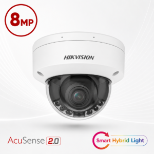Hikvision DS-2CD3786G2HT-LIZSUY Ultra-series Deep-Learning AI (Artificial Intelligence) 4K 8MP PoE IP Smart Hybrid Light (40m IR + 40m White-Light) 120dB True-WDR Weatherproof Vandalproof Dome Camera with 2.7~13.5mm Motorized Zoom Lens - NEMA4X Anti-corrosion Coating