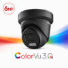 Hikvision DS-2CD2367G3-LI2UY-BLK-2.8MM Pro-series ColorVu 3.0 Deep-Learning AI (Artificial Intelligence) 6MP PoE IP Smart Hybrid Light (30m IR + 30m White-Light) 130dB True-WDR Weatherproof BLACK Eyeball Turret Camera with 2.8mm Fixed Lens - Built-in Audio Mic
