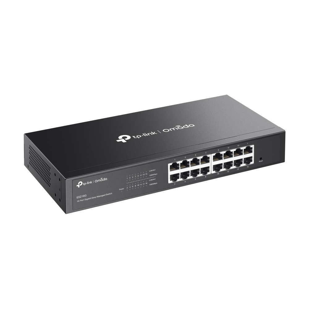 TP-Link Omada ES216G 16-Port Gigabit Ethernet Easy Managed Network Switch with 16 * GbE Ports - Centralized Cloud Management Via Web OR Omada App