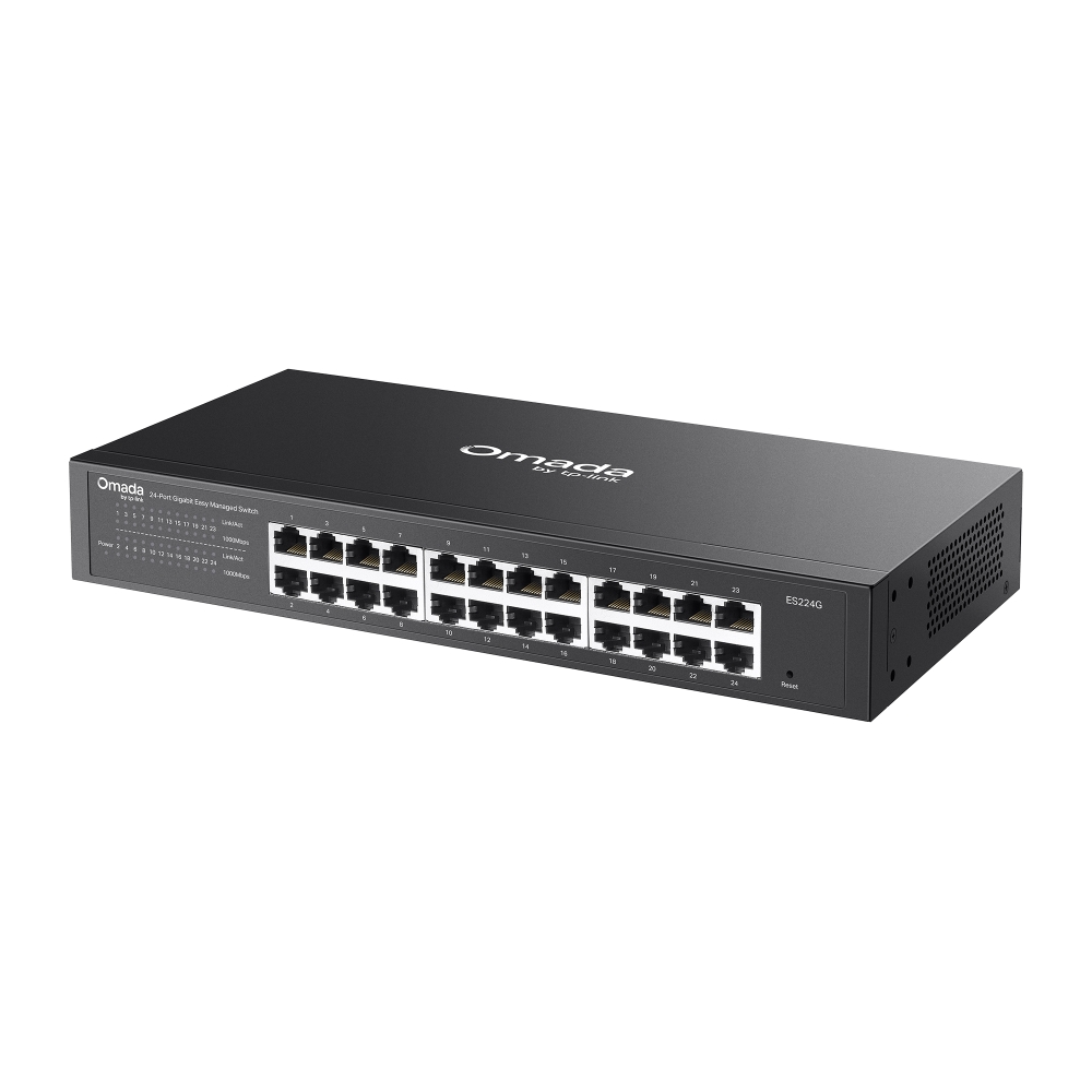 TP-Link Omada ES224G 24-Port Gigabit Ethernet Easy Managed Network Switch with 24 * GbE Ports - Centralized Cloud Management Via Web OR Omada App