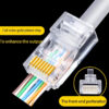 iSecure ICL-RJ45CAT6PSPLUGS-50 - 1-Piece CAT6 Passthrough RJ45 Plugs / Connectors - Gold Plated Contacts - Bag of 50 Plugs / Connectors