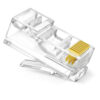iSecure ICL-RJ45CAT6PSPLUGS-50 - 1-Piece CAT6 Passthrough RJ45 Plugs / Connectors - Gold Plated Contacts - Bag of 50 Plugs / Connectors