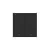 Akubela SM-2G (Black) 2 Gang Smart Key Switch - Black Colour - ZigBee 3.0 Protocol - Fingerprint-Resistant Soft-Touch AG Glass Switch - Wide Voltage Design - Supports control via the BelaHome app and HyPanels