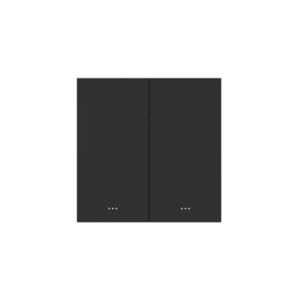 Akubela SM-2G (Black) 2 Gang Smart Key Switch - Black Colour - ZigBee 3.0 Protocol - Fingerprint-Resistant Soft-Touch AG Glass Switch - Wide Voltage Design - Supports control via the BelaHome app and HyPanels