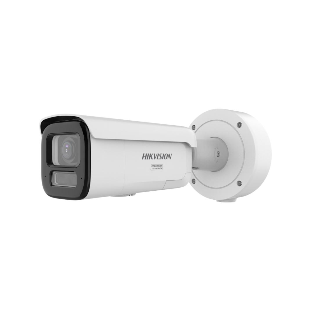 Hikvision DS-2CD36167G3-LIZSUY/SL Ultra-series Active-Deterrence Deep-Learning AI (Artificial Intelligence) Ultra-HD 16MP PoE IP Smart Hybrid Light (60m IR + 60m White-Light) 130dB AWDR Weatherproof Bullet Camera with 2.7~13.5mm Motorized Zoom Lens - Built-in Audio Mic + Speaker + Strobe + Siren - NEMA4X Anti-corrosion Coating