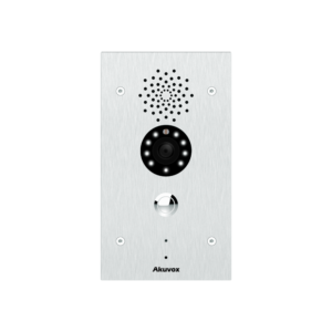 Akuvox E21V Vandal-Resistant Stainless Steel (316L) Emergency / Panic SIP Video Intercom Station - PoE IP - 2MP Camera - Recess-Mount / Flush-Mount / In-Wall-Mount