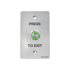 Nemesis EVAQEX20M-FLSIL/SS IP66-Rated Weatherproof Stainless Steel "Press To Exit" SPDT Push-Button / Switch for Access Control - Green LED Indicator