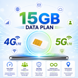 ITPLUS 15GB-DATA-PLAN - Affordable Mobile Data for Business & Remote Connectivity - Nationwide New Zealand 4G/5G Coverage - 15GB Monthly Data Allowance at Full 4G/5G Speeds* - Unlimited Reduced-Speed Data After 15GB Usage.