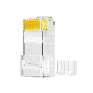 Dynamix RJ-45-C6SR2-JAR - 2-Piece CAT6 RJ45 Plugs / Connectors - Gold Plated Contacts - Jar of 100 Plugs / Connectors