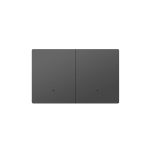Akubela ZBM2-R2-US 2 Gang Smart Wall Switch - US - Metal - Dark Grey Colour - ZigBee 3.0 Protocol - Supports BelaHome App and HyPanel Control