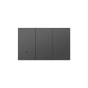 Akubela ZBM2-R3-US 3 Gang Smart Wall Switch - US - Metal - Dark Grey Colour - ZigBee 3.0 Protocol - Supports BelaHome App and HyPanel Control