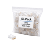 iSecure ICL-RJ45CAT6PTPLUGS-50 - 1-Piece CAT6 Passthrough RJ45 Plugs / Connectors - Gold Plated Contacts - Bag of 50 Plugs / Connectors