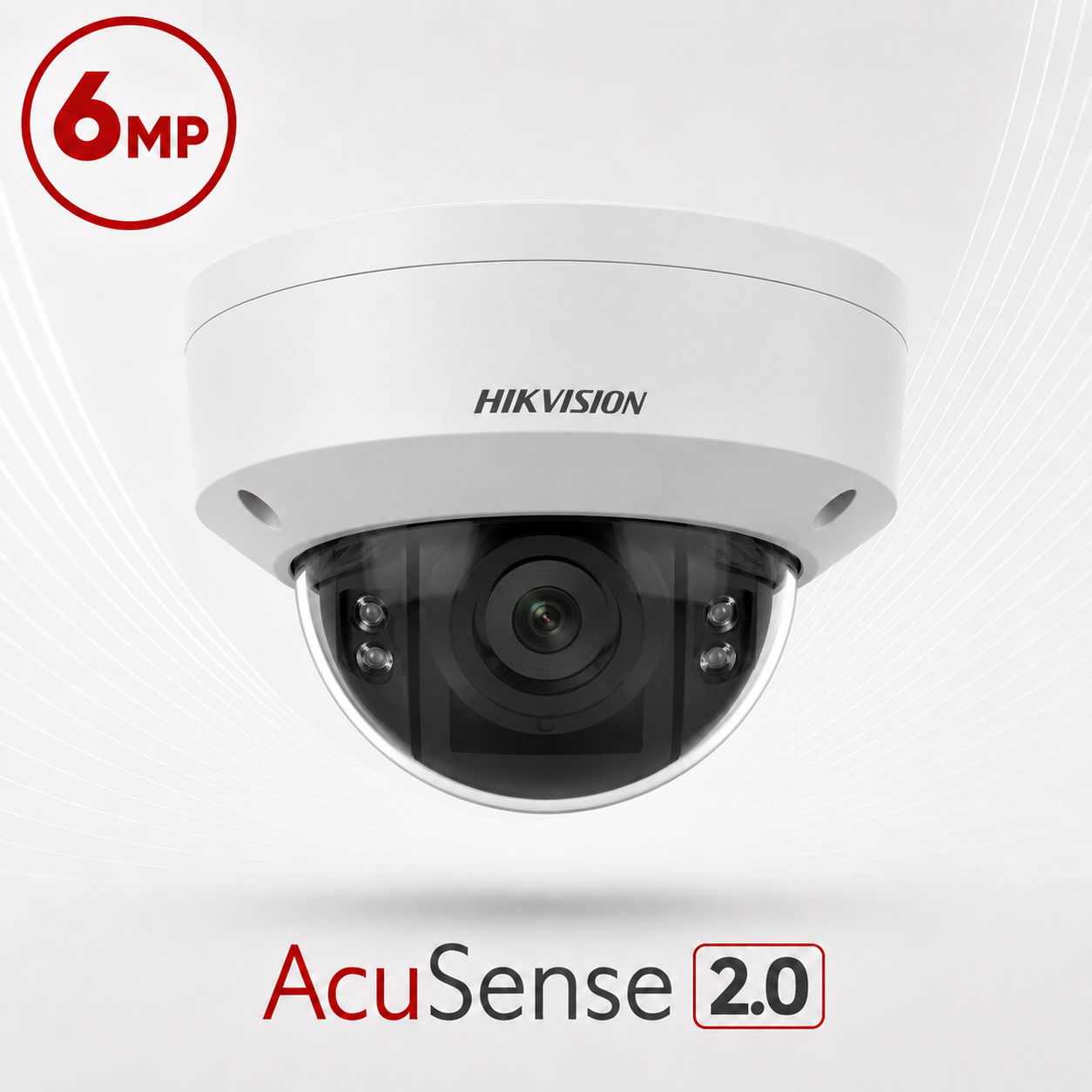 Hikvision DS-2CD2766G2T-IZS AcuSense H265 6MP PoE IP EXIR (40m) Low-Light 120dB True-WDR IP67-Rated Weatherproof Vandalproof Dome Camera with 2.8~12mm Motorized Zoom Lens - Alarm & Audio Inputs / Outputs